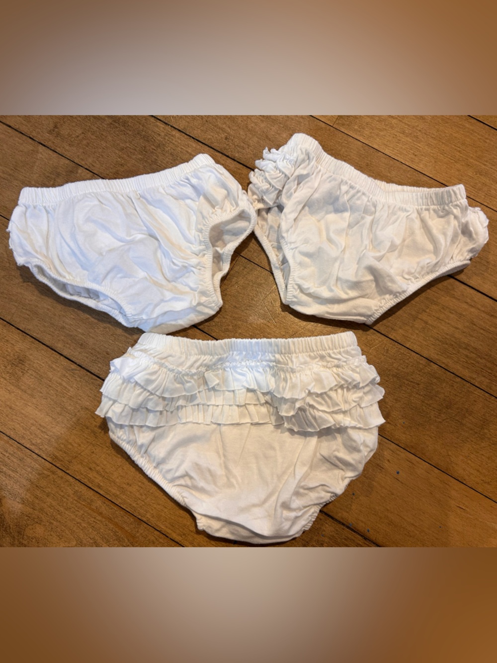 Burt's Bees Baby White Ruffle Diaper Covers Trio